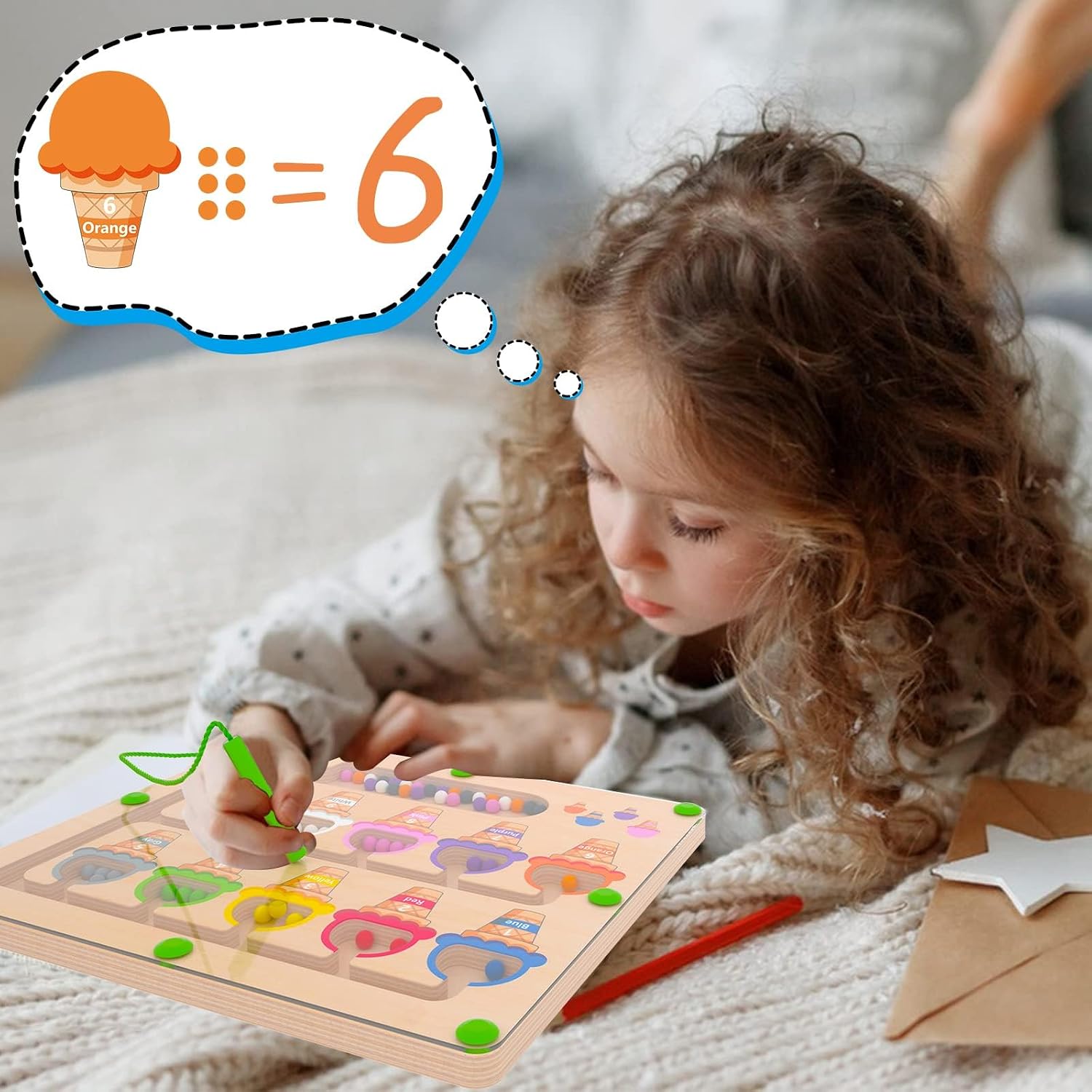 Magnetic Color & Number Maze