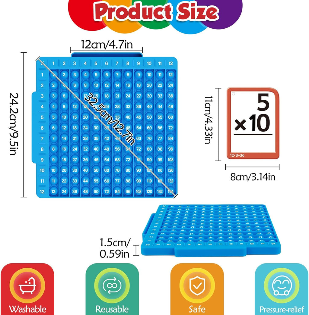 Math Flash Card and Bubble Board Set