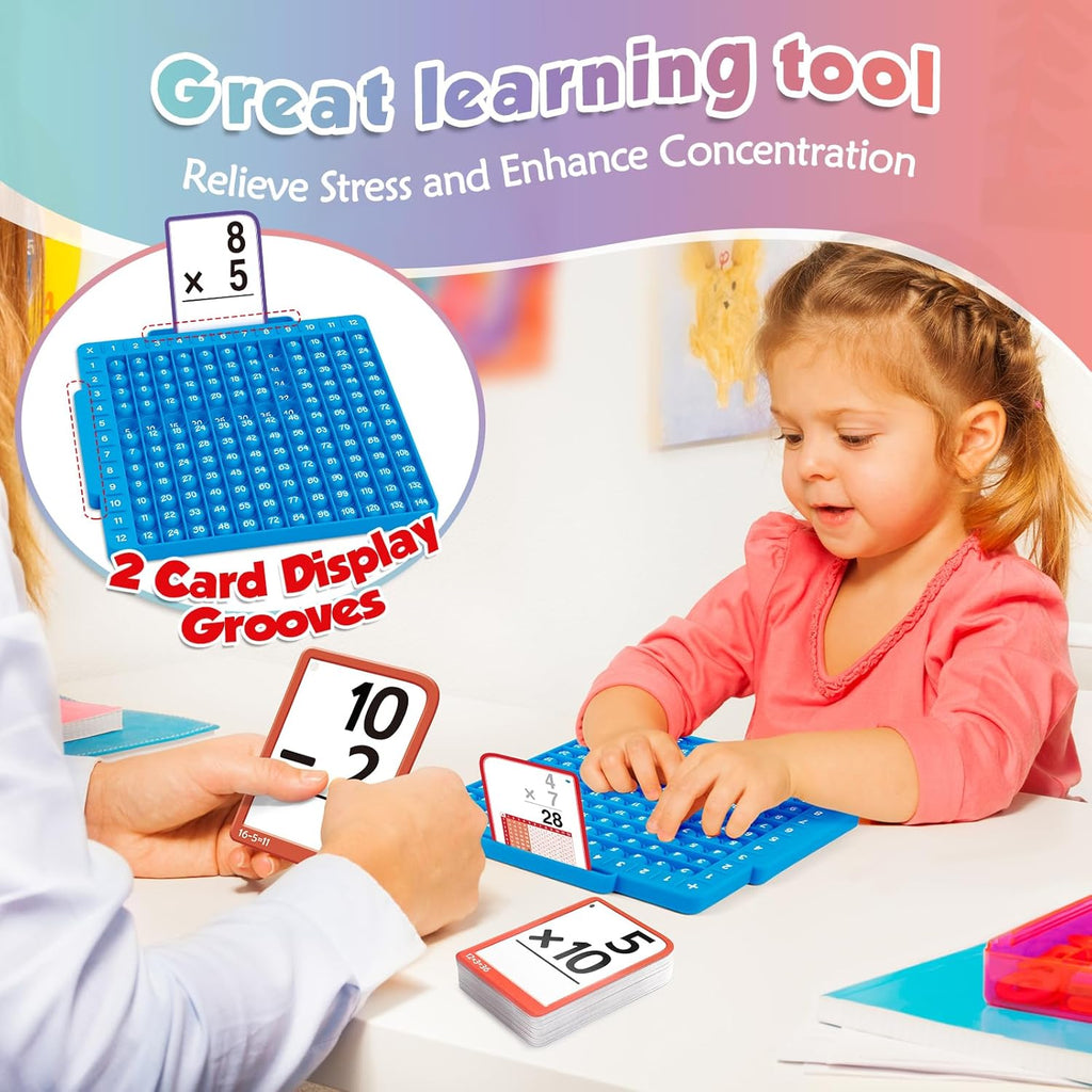 Math Flash Card and Bubble Board Set