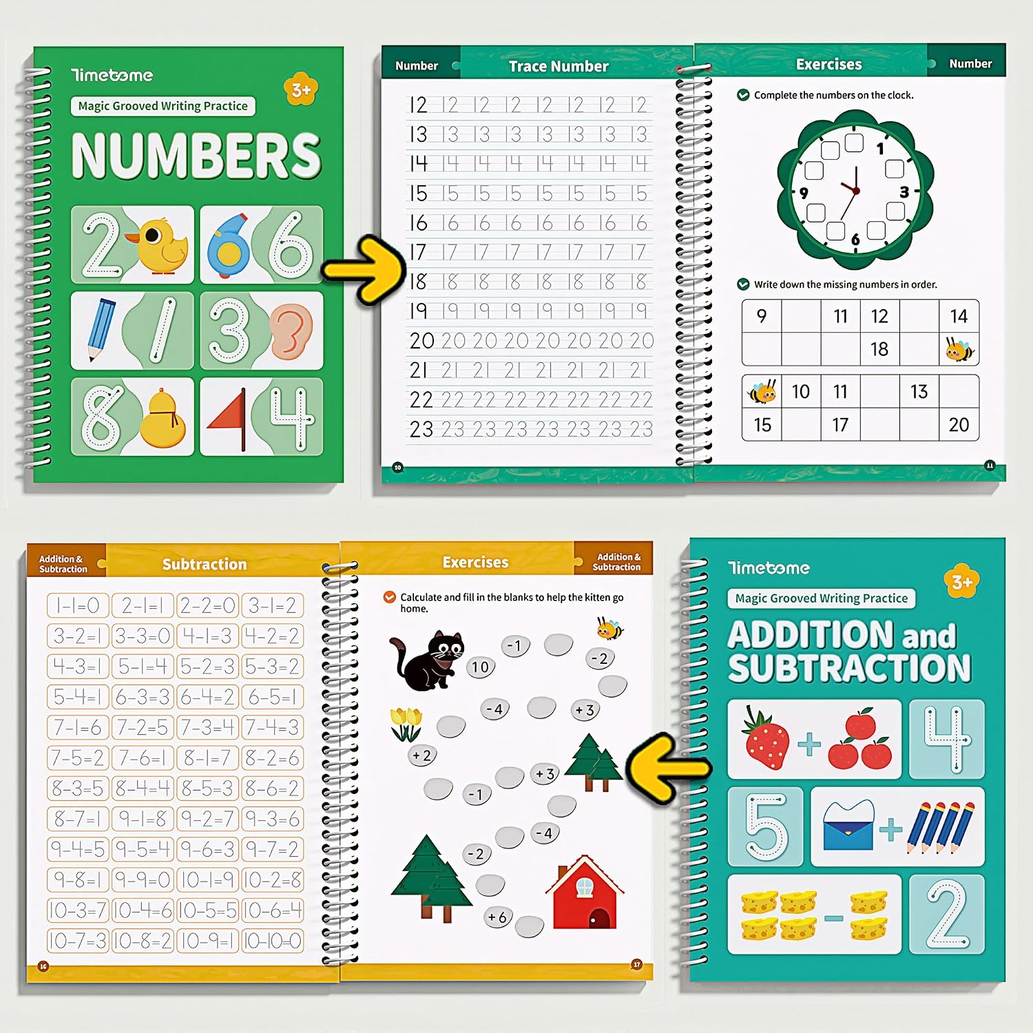 Reusable Handwriting Book – Deep Grooved Tracing Lines with Disappearing Ink