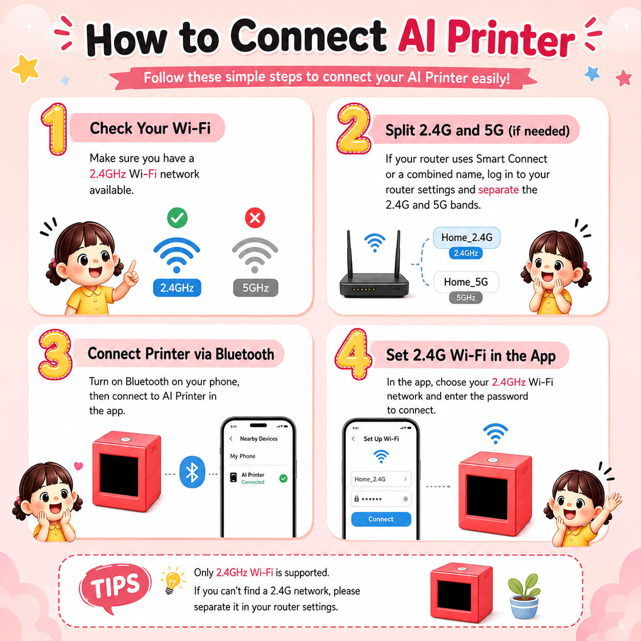 Mini Portable AI Printer