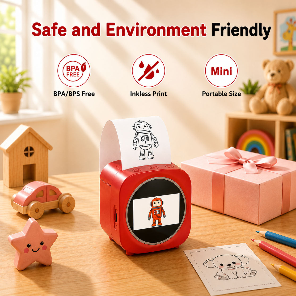 Mini Portable AI Printer