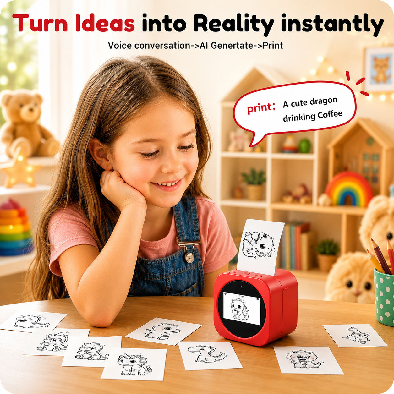 Mini Portable AI Printer