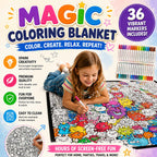 Reusable Coloring Blanket – Soft Fabric, Washable for Kids
