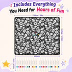 Reusable Coloring Blanket – Soft Fabric, Washable for Kids