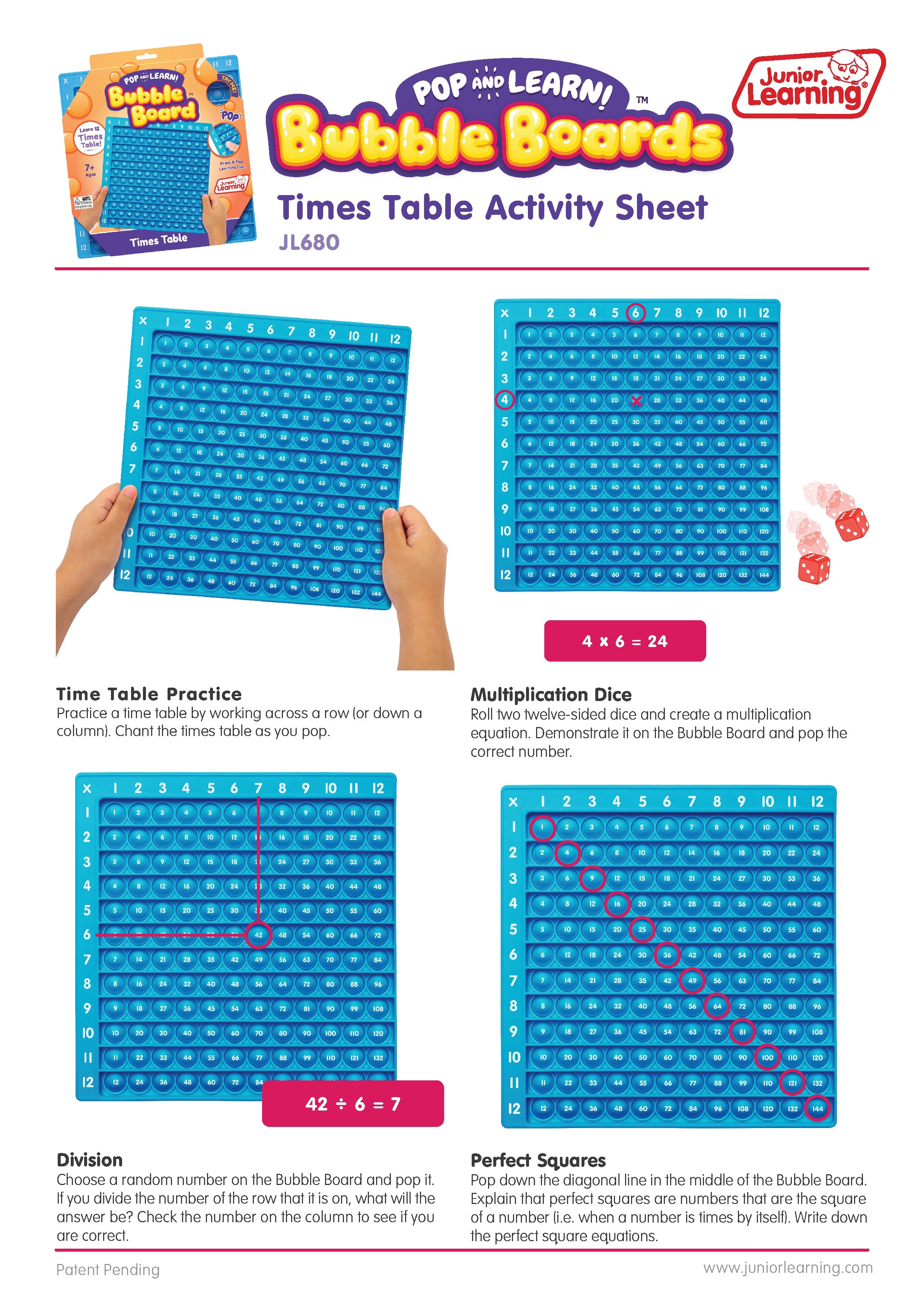 SmartPop™ Math Learning Board Set