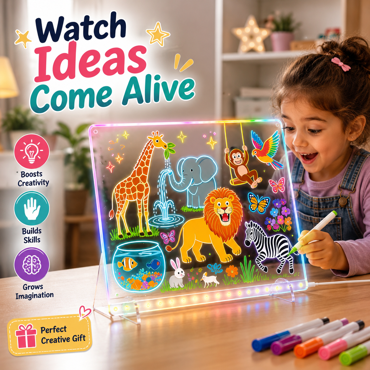 LED colorful glow drawing board