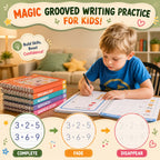 Reusable Handwriting Book – Deep Grooved Tracing Lines with Disappearing Ink
