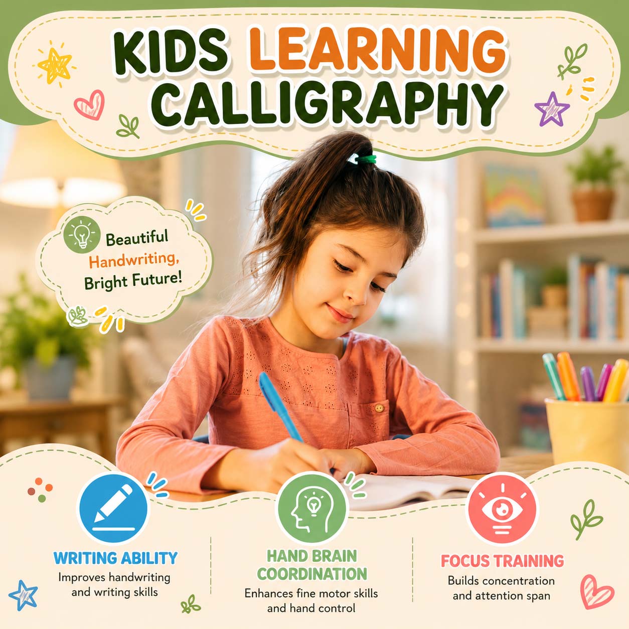 Reusable Handwriting Book – Deep Grooved Tracing Lines with Disappearing Ink