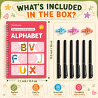 Reusable Handwriting Book – Deep Grooved Tracing Lines with Disappearing Ink