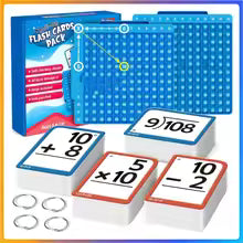 Math Flash Card and Bubble Board Set
