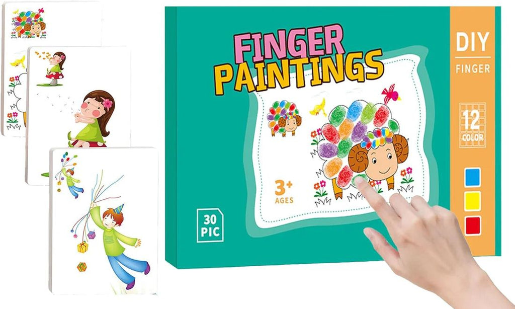 Pack of 2 Kids Finger Painting Doodle Coloring Books