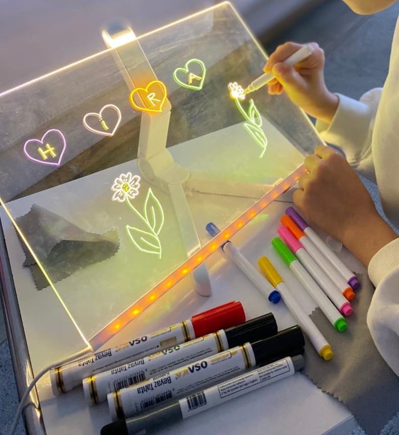 LED Colorful Glow Drawing Board