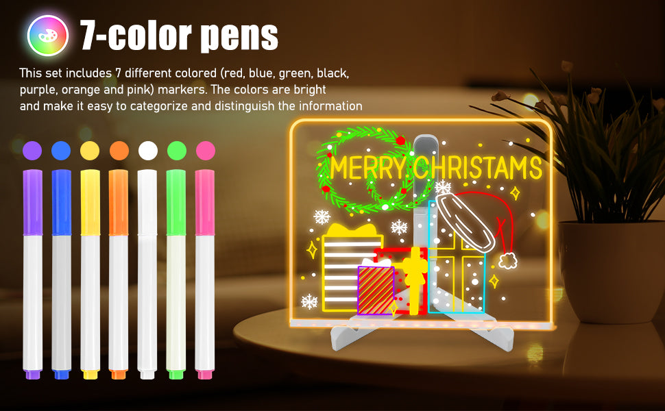 LED Colorful Glow Drawing Board