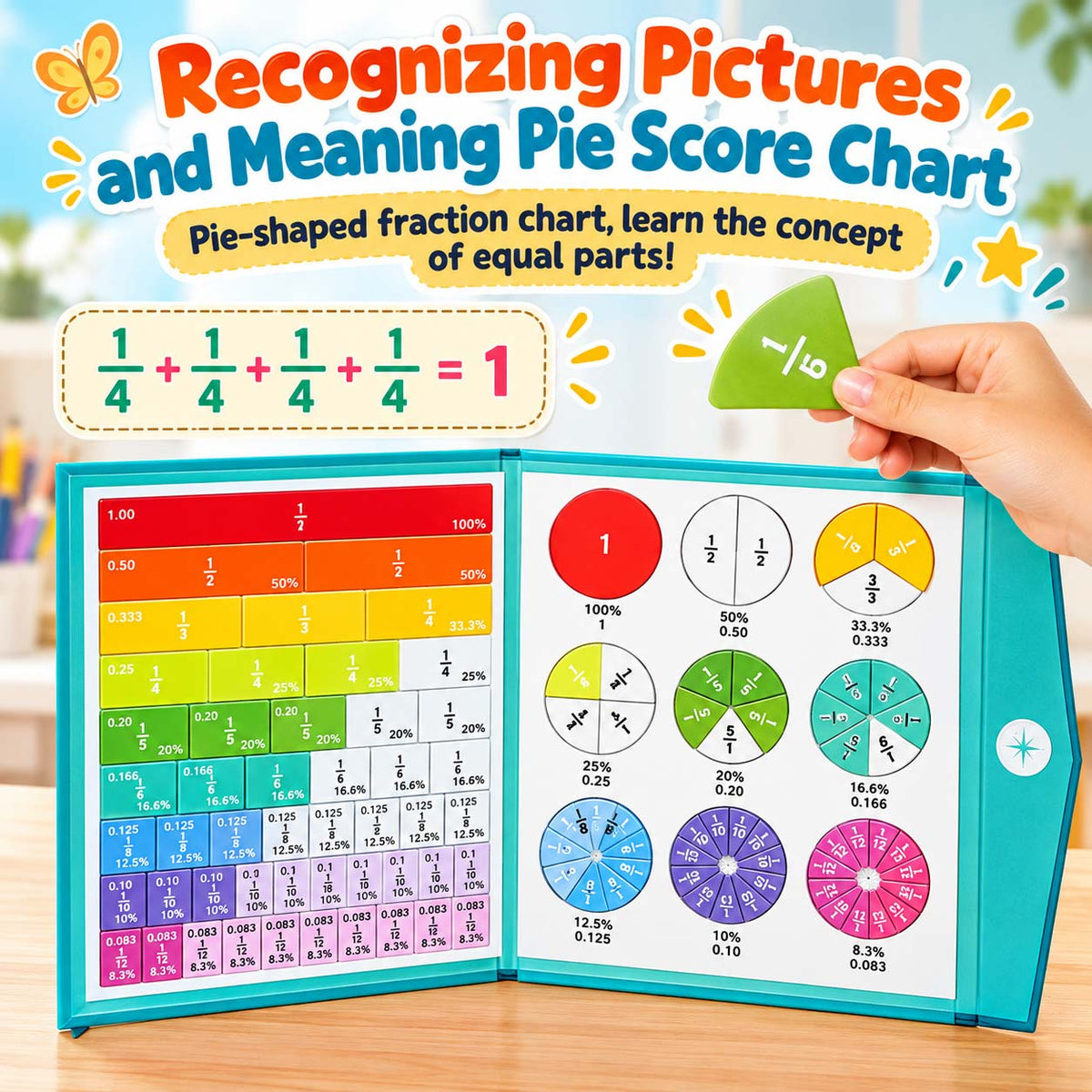 Math Magnets Educational Fraction Set